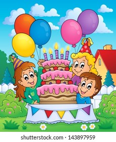 Kids party theme image 5 - eps10 vector illustration.