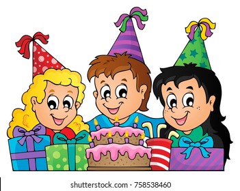 Kids party theme image 9 - eps10 vector illustration.