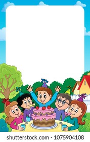Ilustración vectorial del tema de la fiesta infantil 2 - eps10.