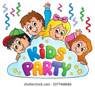 Kids party topic image 8 - eps10 vector illustration.