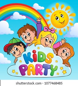 Kids party topic image 9 - eps10 vector illustration.