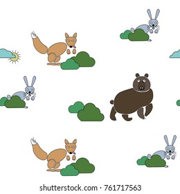 Kids pattern with animal theme