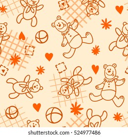 Kids pattern with bears