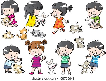 kids and pets set