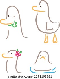Kid's Picture of Lazy Yellow Duck