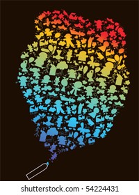 Kids picture - vector multicolored illustration