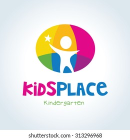 Kids Place Vector Logo Template.