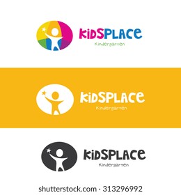 Kids Place Vector Logo Template.