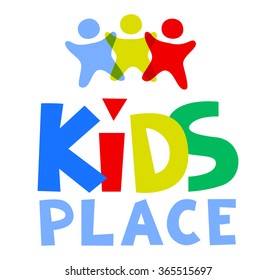 Kids Place Vector Logo Template.