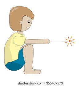 kids play firework