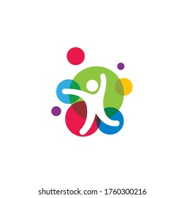 kids play logo concept vector template