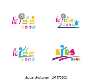 Kids Play Logo Design Vector Template