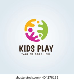 Kids Play Logo template