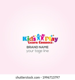 Kids Play Logo, Kids Play Vector Elements 