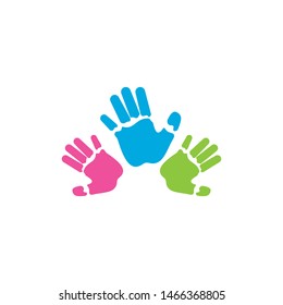 kids play logo vector template