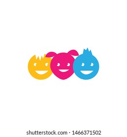 kids play logo vector template