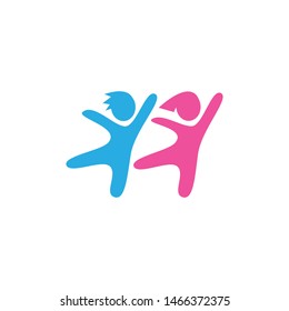 kids play logo vector template