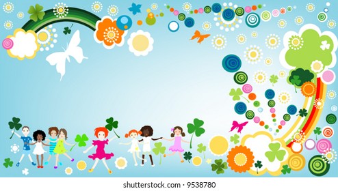 kids at play -vector