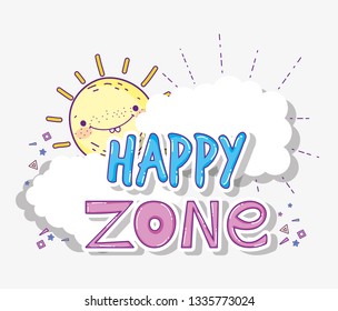 kids play zone with sun and clouds