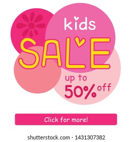 Kids playful mobile for sale banners. Sale banner template design, Flash sale special offer set and can use for instagram.