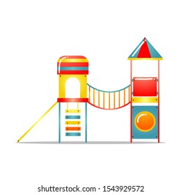 Kids Playground Complex Ladder Suspension Bridge Stock Vector (Royalty ...