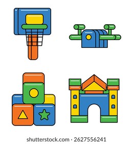 Kids Playground Element Vector Illustration