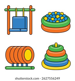 Kids Playground Element Vector Illustration