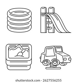Ilustração de vetor de elemento de playground para crianças
