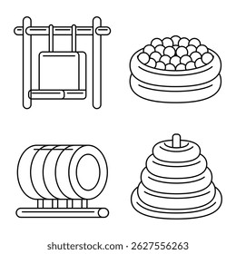 Ilustração de vetor de elemento de playground para crianças