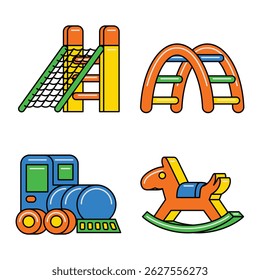 Kids Playground Element Vector Illustration