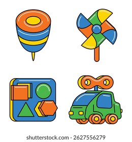 Ilustração de vetor de elemento de playground para crianças