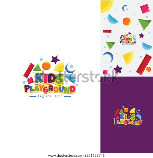 Kids Playground Kindergarten Shapes Games Kids Stock Vector (royalty 