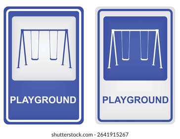 Kids playground sign. vector illustration