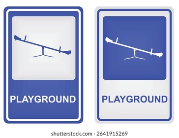 Kids playground sign. vector illustration