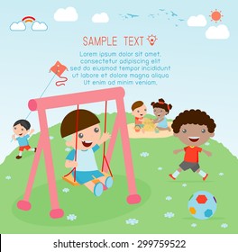 kids at playground, kids time.