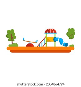 Kids playground vector illustration design