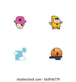 Kids And Playground Vector Logo Element Set