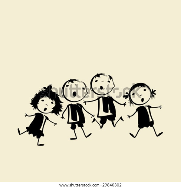 Kids Playing Stock Vector (Royalty Free) 29840302