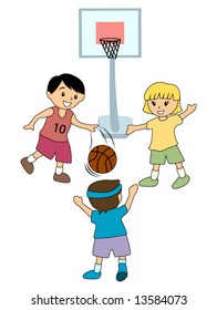 Kids Playing Basketball Clipart Hd Stock Images Shutterstock