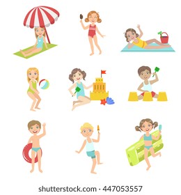 Kids Playing At the Beach Set
