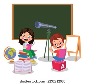 Niños jugando con ladrillos y juegos educativos en la sala de kindergarten. Los niños juegan juntos en el jardín de infantes. Afiche con el lugar para tu texto. Sala de juegos para niños
