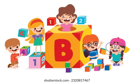 Kids Playing With Building Blocks