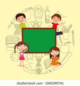 kids playing cartoon