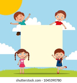 kids playing cartoon