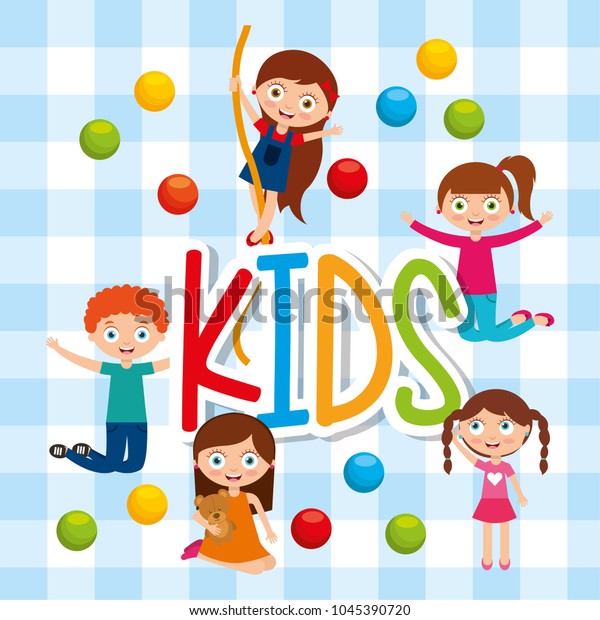 Kids Playing Cartoon Stock Vector (Royalty Free) 1045390720 | Shutterstock