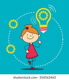 Kids playing cartoon, vector illustration graphic design.