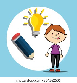 Kids playing cartoon, vector illustration graphic design.