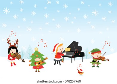 KIds Playing Christmas Songs