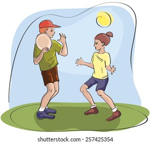 kids playing with flying disc