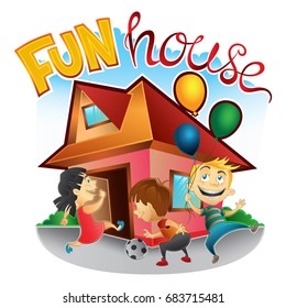 Kids Playing In A House
